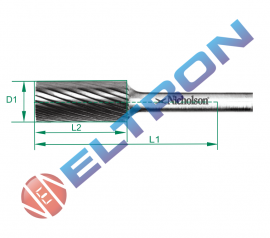 Lima rotativa forma cilíndrica forma A 60mm 20143N Nicholson