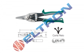 ST93103ST Tesoura Aviação Corte Reto CR-V Sata 10"