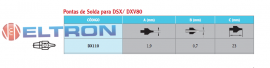 DX110 Ponta de Solda para DSX e DXV80 Weller