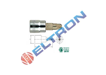 Soquete com Bit Pozi Drive 3/8