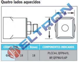 Q10 Ponta de Solda Quatro Lados Aquecidos para HAP1/HAP200