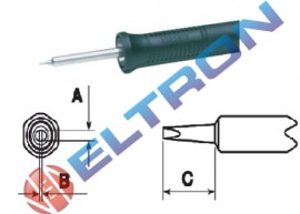 NTCBR Ponta de Fenda 3,2mm x 0,8mm X 8,2mm para Ferro de Solda WMPBR