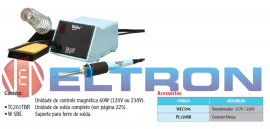 Estações de Solda com Controle Magnético de Temperatura
Estações de Solda Digital 60W
WTCPTBR (120V)
WTCPTDBR (230V) weller