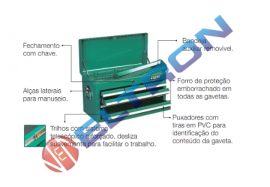 Caixa Tipo Gabinete  com 6 Gavetas - Metálica ST95106SC Sata