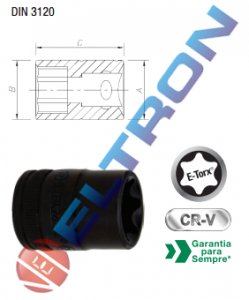 80669BX Soquetes Torx 1/2 E18