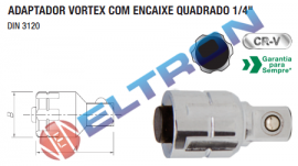 ADAPTADOR VORTEX COM ENCAIXE QuADRADO 1/4"