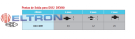 DX113HM Ponta de Solda para DSX e DXV80 Weller