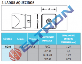 NQ10 Bocal 4 Lados Aquecidos para WHA900