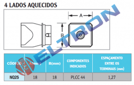 NQ25 Bocal 4 Lados Aquecidos para WHA900